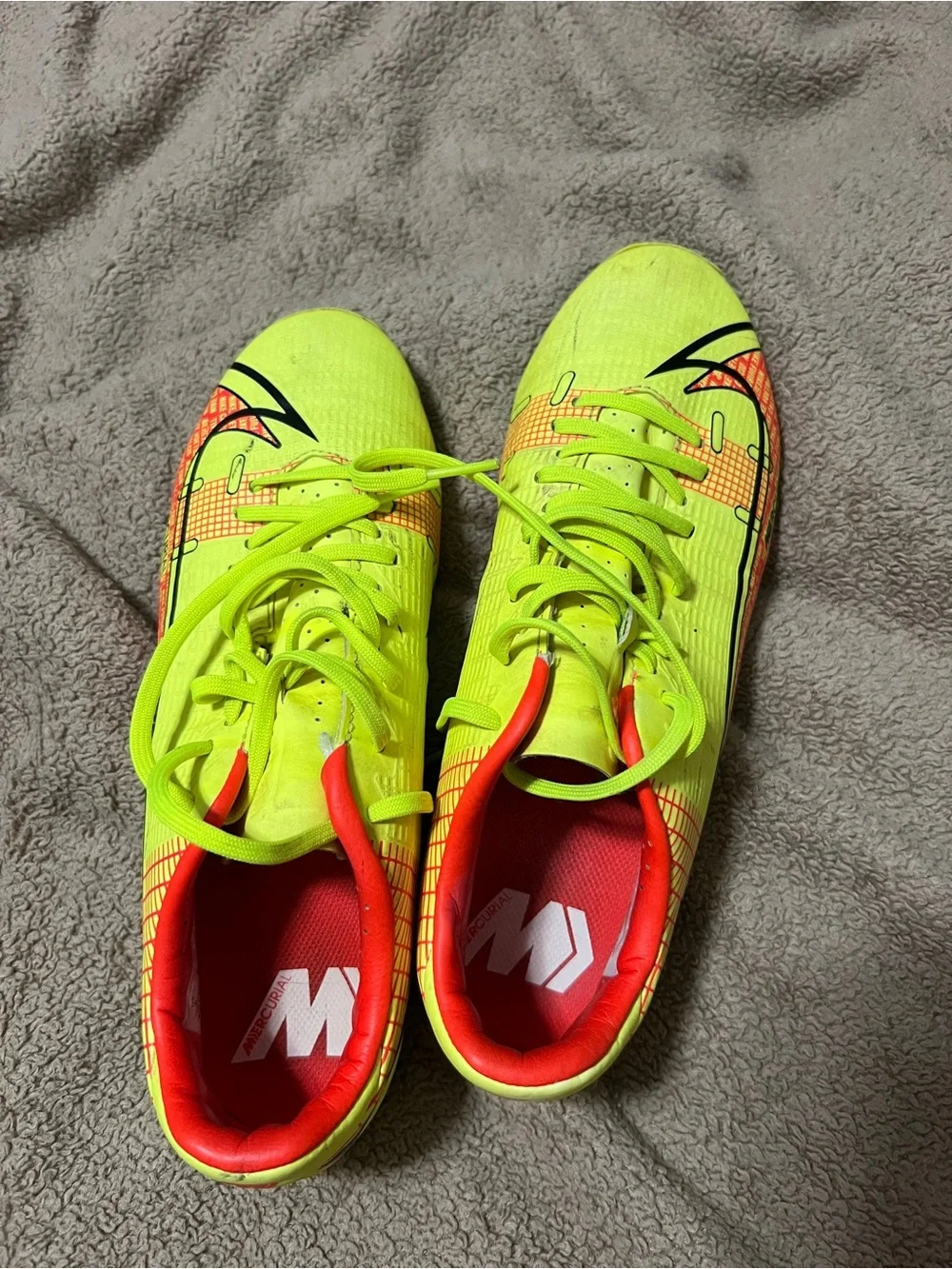Nike Mercurial Kids Neon Soccer Cleats